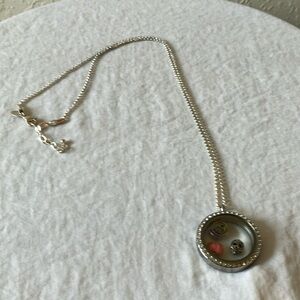 Origami Owl: Halloween Silver Tone Locket Necklace